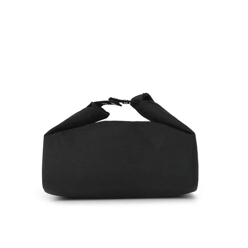 

Женская сумка для обеда, офисный работник, изолированная сумка для еды, портативная сумка-бенто для пикника, сумка для детей, сумка для хранения свежих фруктов чёрный