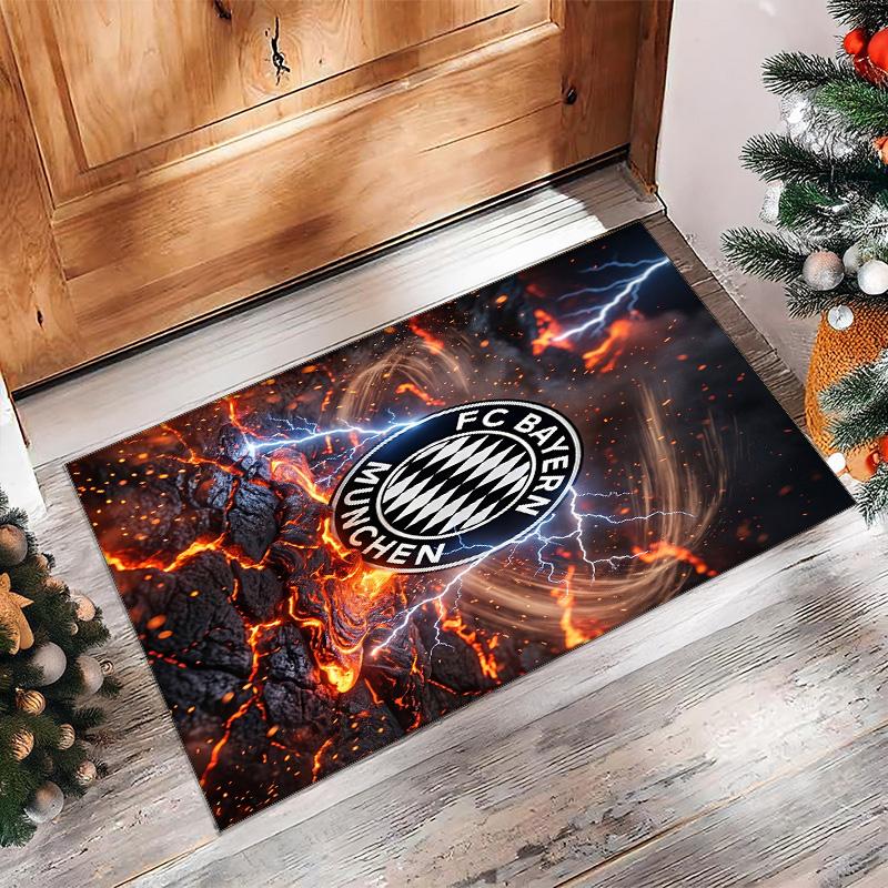 Bayern Munich Printed Flannel Area Rug Non Slip Soft Polyester Floor Carpet Indoor Decor Mat for Bedroom Living Room Sofa Game Room Home Decoration