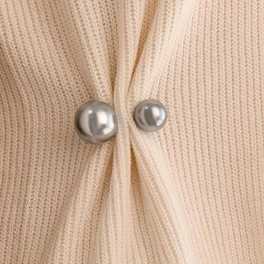 3/6Pcs Double Pearl Brooch Pins Anti-fade Exquisite Elegant Brooches for Women Sweater Cardigan Clip Coat Summer Dress Jewelry