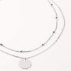 Double-Layer Three-Layer Chain Stacked Wearing Round Brand Hip-Hop Glossy Stainless Steel Necklace Multi-Layer Necklace