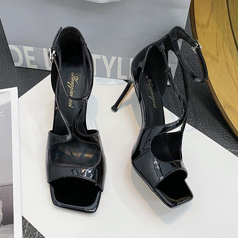 

Обнаженные босоножки с перекрестными ремешками, русалочьи, на высоком каблуке, крутые тапочки, женская верхняя одежда, королевская сестра, сексуальные, с открытым носком, шпилька, высокий каблук, женские сандалии 40