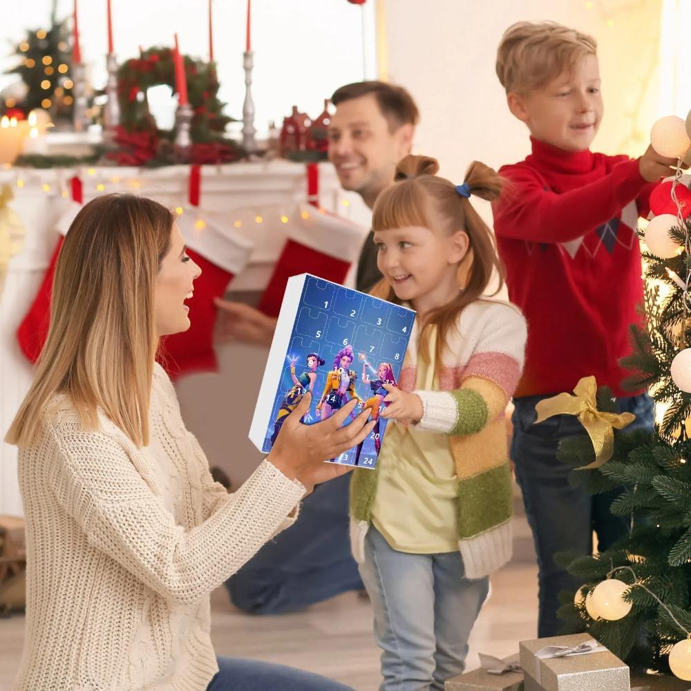 Neuer Adventskalender von Dämonenjägern Kpop Dämonenjäger Huntrix Saja Derpy Tiger Weihnachts-Countdown Adventskalender Geschenke