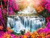 5D Diamond Painting Waterfall Full Square Round Diamond Embroidery Mountain Landscape Rhinestone Picture Home Decor