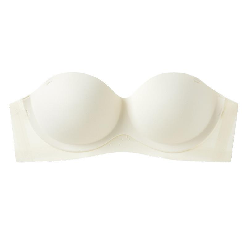 

Non-slip [strapless] underwear simple anti-sagging small chest gathering underwear adjustment type sexy S32/70 шампанского
