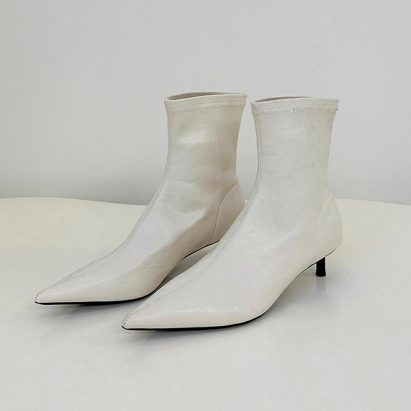 Fashion Ankle Women Boots Designer Dress Heeled Shoes Fashion Pointed Toe Elegant Woman Boots 2025 Winter Pumps Luxury Sexy Mujer Botas