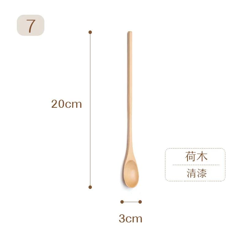 Vařečka Míchání Rýže Lžíce na salát Dlouhá rukojeť Dezert Koření Cukr Sůl Koření Lžíce Nádobí Kuchyňské nářadí 1 kus