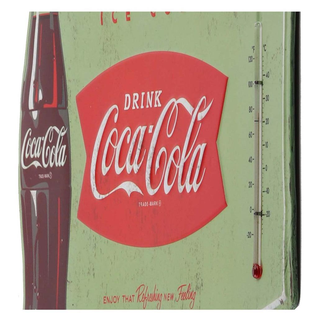 Metal Sign with Thermometer Thermometer Tin Sign American Goods Die-cut "Coca-Cola" / / / /