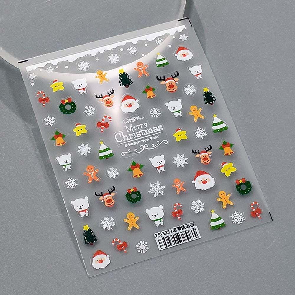 

DIY Nail Charms Halloween Nail Decals Christmas Snowman Christmas Nail Decorations Girls Gift flat-A1