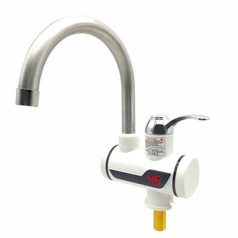 Instant Water Heater Faucet Tankless Heaters Kitchen Hot Water Tap Bathroom Heating Electric 220v Stainless Steel Shell