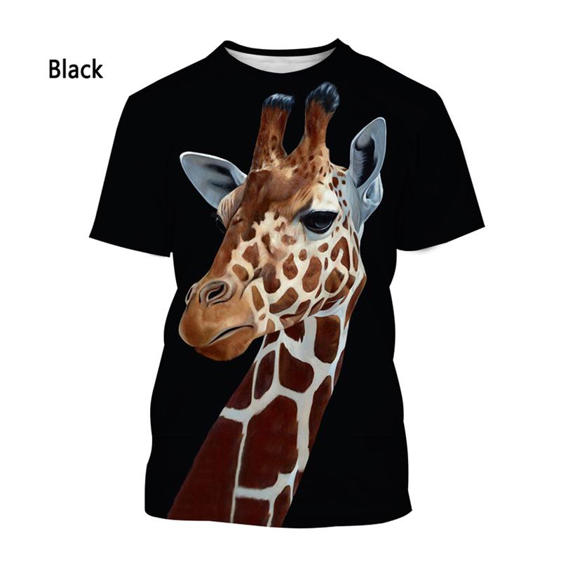 New Fashion Cute Animal Giraffe 3D Print T-shirt Mens Funny T Shirt Women Casual Short Sleeve Tee Shirt