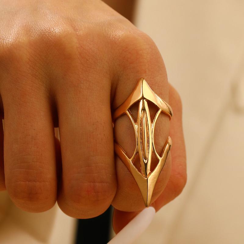 1/2 Pezzi Gotico Rock Macchinario Manicure Anello per la Punta delle Dita Aperto Regolabile Anello per Unghie Punk Metallo Gioielli Accessori Regali per Feste