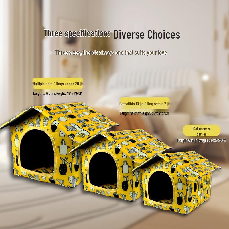 All-Weather Foldable Waterproof Pet House for Cats & Dogs