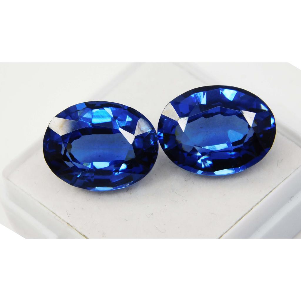 Natural Flawless Blue Sapphire 21.65 Ct Oval Shape CERTIFIED Loose Gemstone