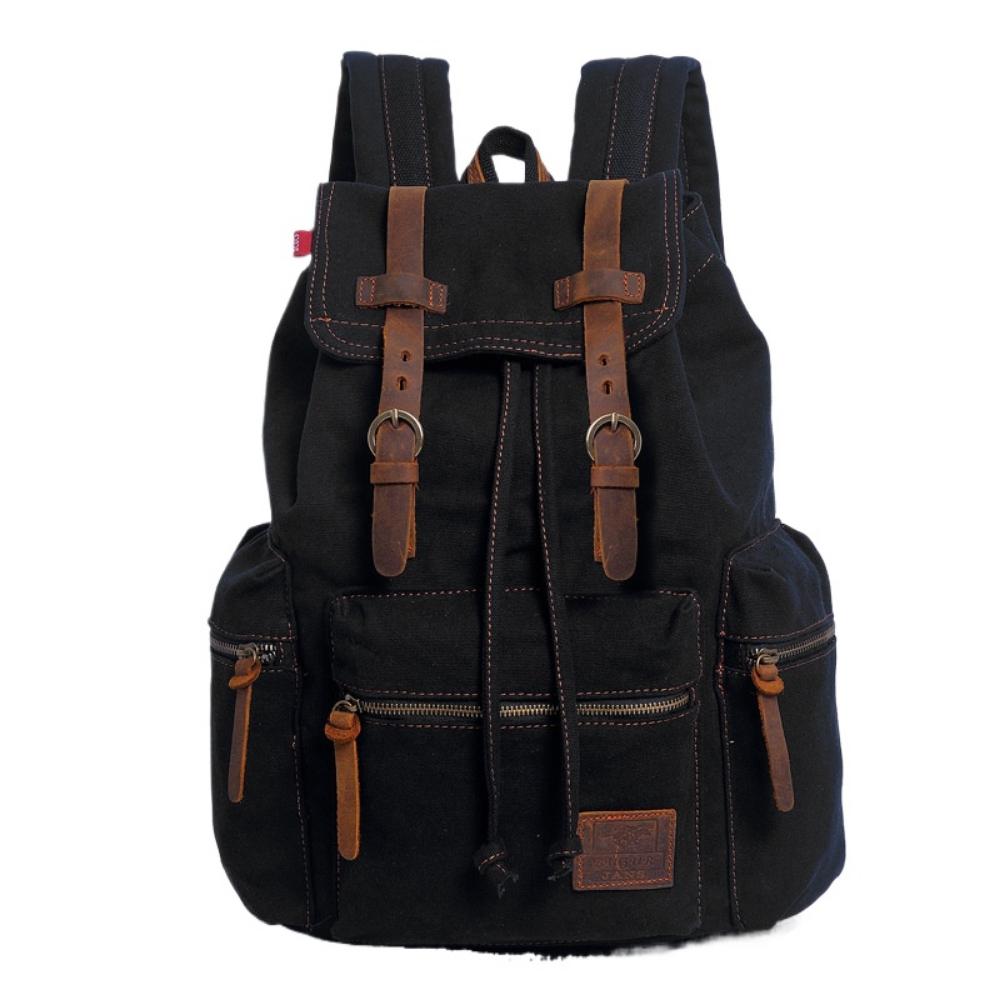 Canvas Bag Retro Men's Bag Durable Backpack Computer Bag Student Schoolbag Outdoor Travel Bag