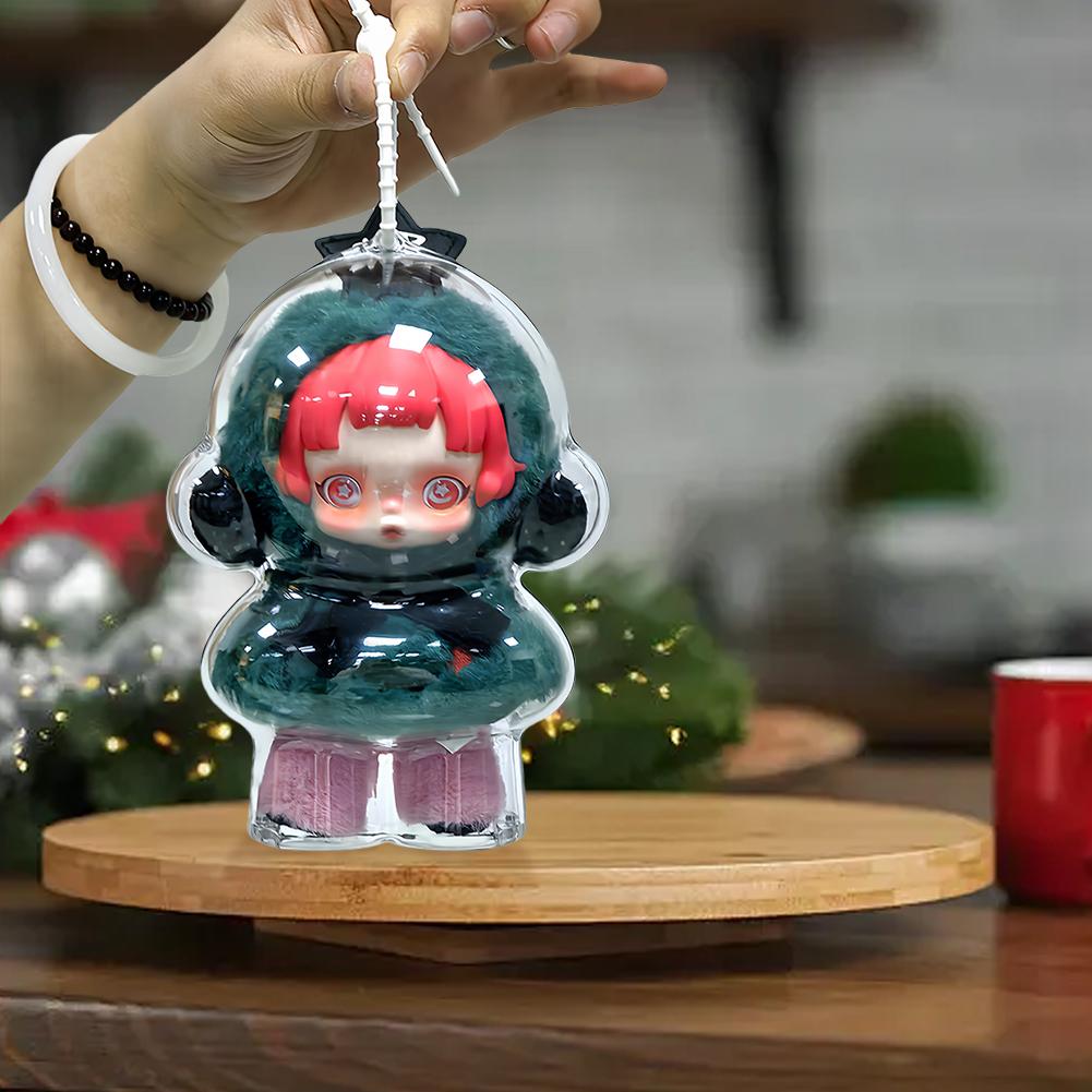 Transparent Portable Organizer Box Storage Case Protective Cover for Skull Panda Winter Movement for SP Doll