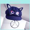 Cute Purple Cat Ear Beret Hat For Women All Seasons Warm Polyester Cotton Material