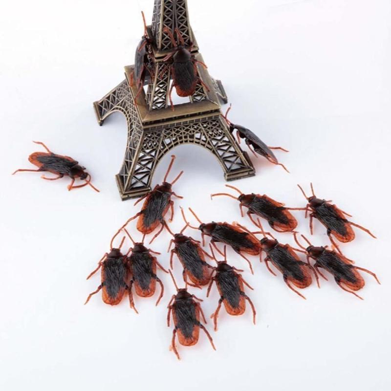 Fake Kakerlaken Spielzeug Set, Realistische Fake Kakerlaken Tolle Möglichkeit, einen Streich zu spielen, Falsche Kakerlaken für Halloween Streichspielzeug, Kinder Trick Witzspielzeug Erwachsene