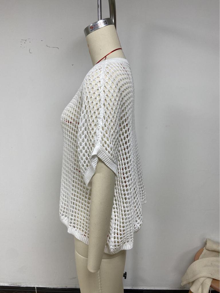 2025 Summer Cutout Knit Beach Cover-up Sweater for Women