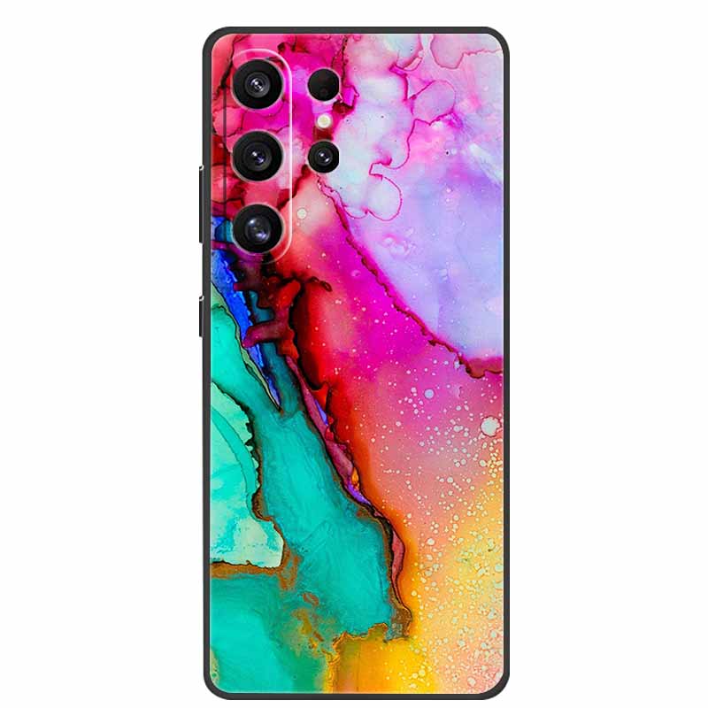 For Samsung Galaxy S26 Ultra Case Bumper Starry Sky Soft Silicone TPU Back Cover for Samsung S26 Ultra Phone Case Cute Cat Cover