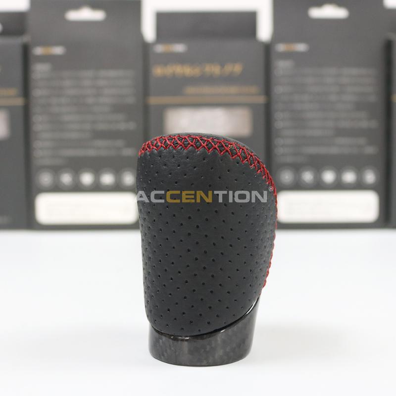 Real Carbon Fiber Black Leather Gear Shift Knob For Lexus ES GS-450H GX IS-300 NX-300H RC-300 RX-350 2015-