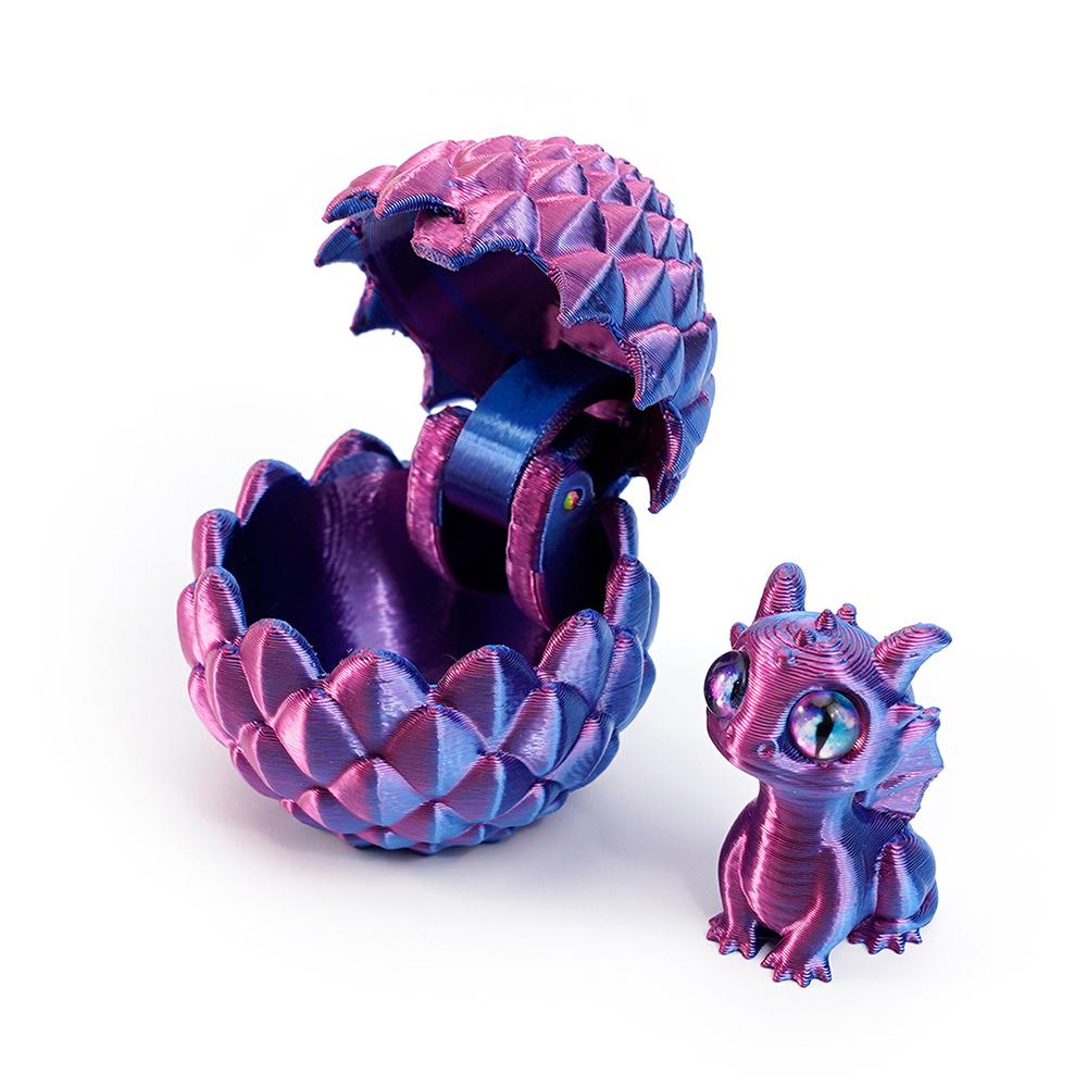 1/2Pcs Cute 3D Printed Dragon Eggs with Mini Dragon Surprise Toys for Kids Birthdays Party Favors Gifts Christmas Goodies Filler