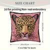 2D flat- Pink Leopard Print Square Throw Pillow Case Decorative Cushion Cover For Sofa Couch Bedroom