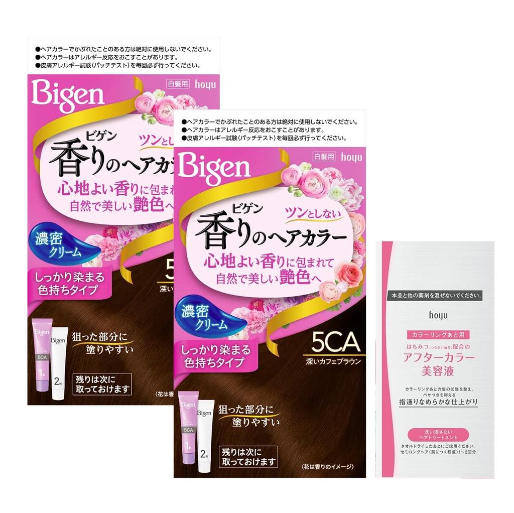 Bigen Fragrance Hair Color Cream 5CA Bottles Hoyu (2 + Bonus) [Quasi-drug]