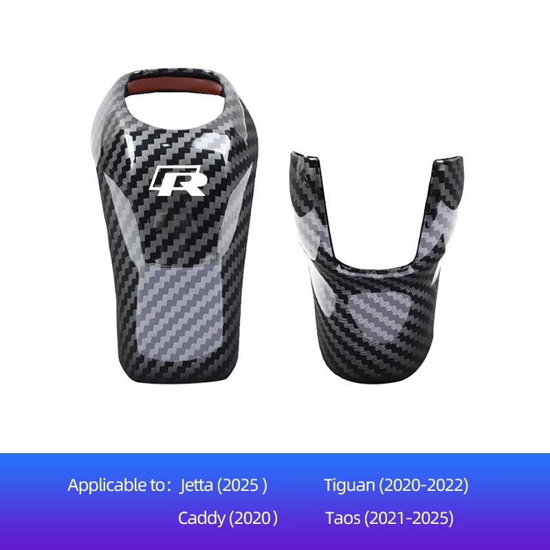 Valve Stems Caps VW Car Shift Stick Cover Carbon Fibre Sports Gear Lever Cap For Volkswagen Polo Golf GTI CC Tiguan Arteon Passa zd7