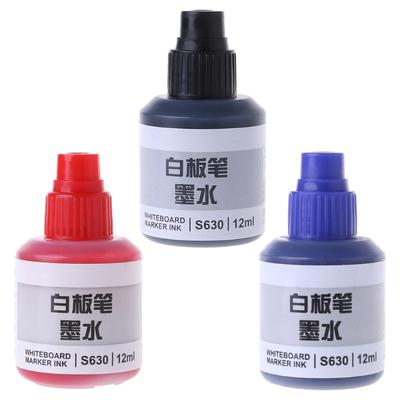 12ml Navulinkt Voor het navullen van inkt Whiteboardmarker Pen Zwart Rood Blauw 3 Kleuren