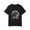 Wolf T-Shirt White Wolf and Moon Print for Outdoor and Casual Wear