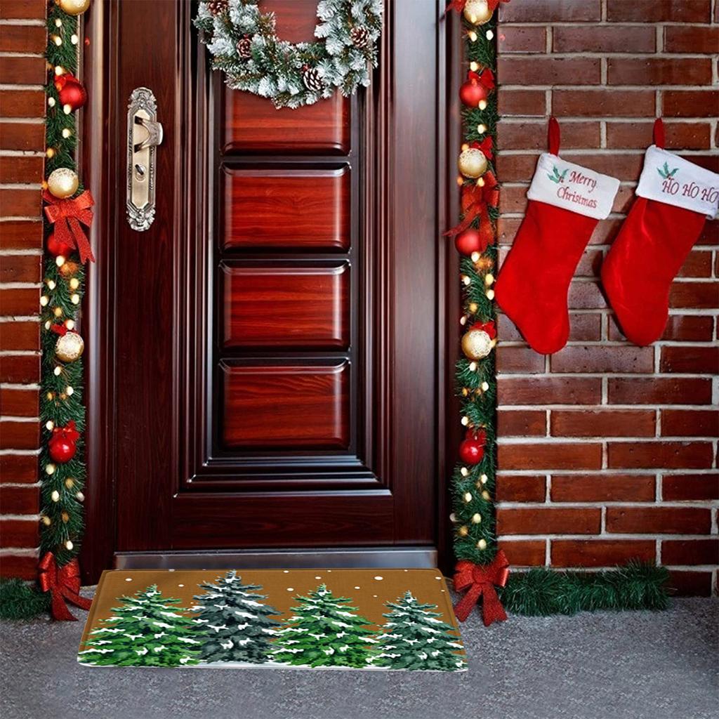 Christmas Festival Decoration Front Door Carpet Indoor Outdoor - Mat