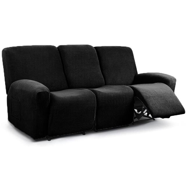 Polar Fleece Recliner Chair Covers Armchair Lazy Boy Recliner Sofa Covers Anti-Slip Home Decoration Recliner Chair Covers 3 Seat
