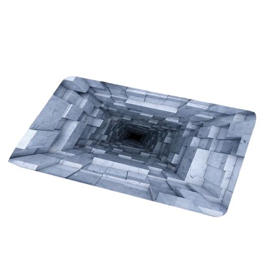 3D Optical Illusion Rug Non-Slip Visual Trap Floor Mat Bottomless Pit Visual Illusion Doormat