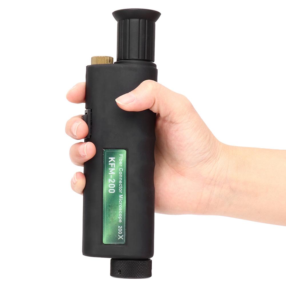Handheld Optical Fiber Microscope Inspection Mini 200X 400x Magnification 2.5mm Adaptor