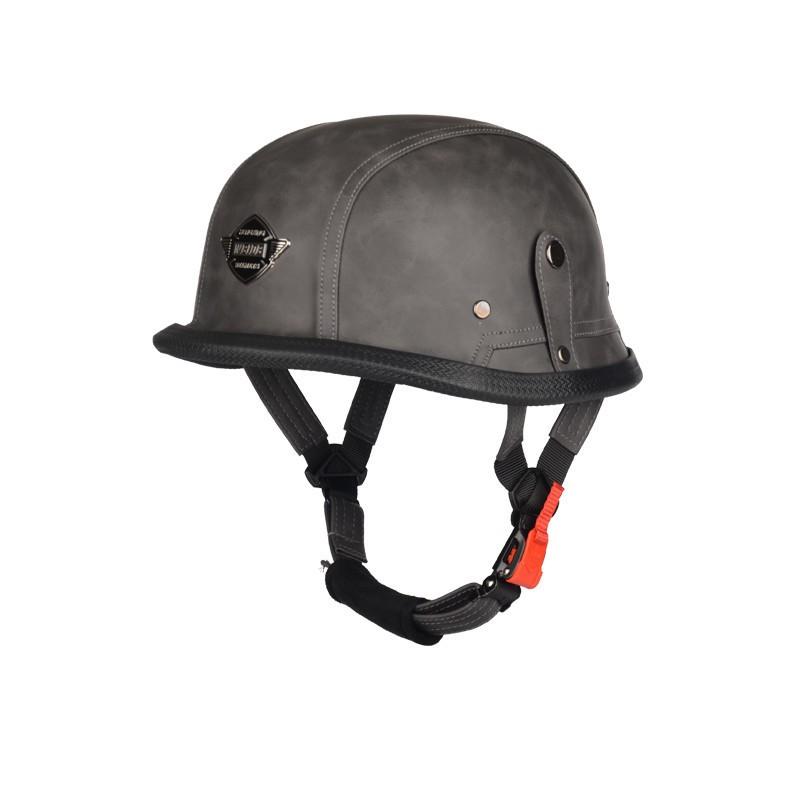 Vintage Military Style Half Face Motorcycle Helmet Harley Riders - ABS Shell 3C Certified Unisex Multiple Colors Visor