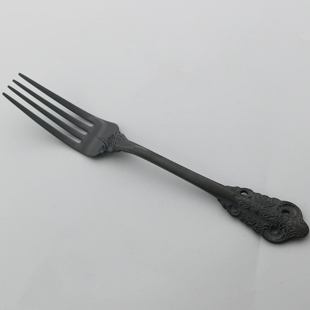 Dinnerware Rainbow Fork Court Style Tableware Cutlery Set Stainless Steel Cutlery Set Sliverware Suitable for Kitchen Outdoor