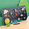 Wooden Solar System Puzzle: Children's Educational Toy with Eight Planet Matching Board