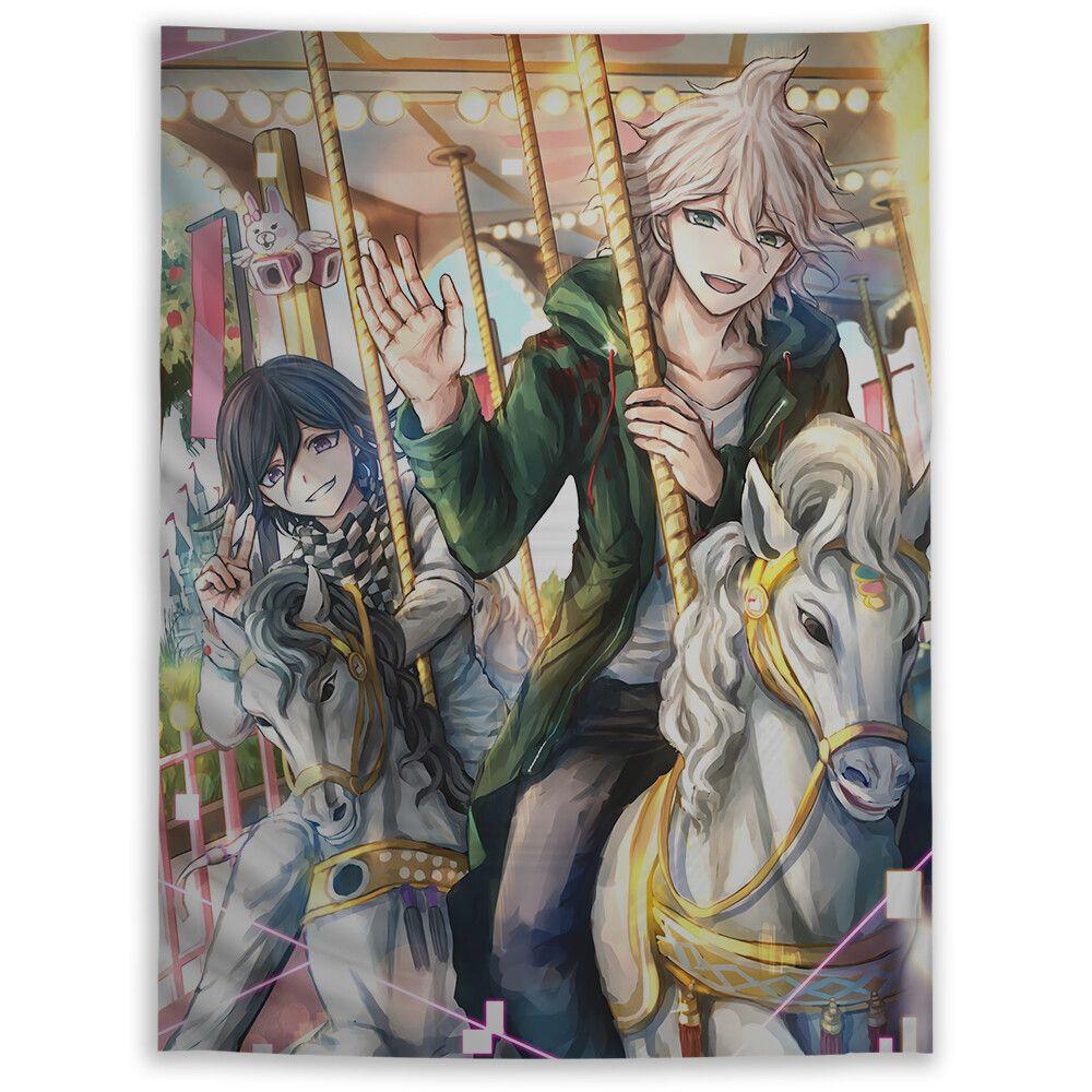 

Tapestry Danganronpa Ouma Kokichi Komaeda Nagito 75x100 чёрный