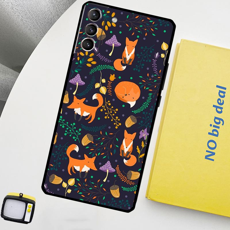 Winter Fox Foxes Phone Case For Samsung Galaxy S25 Ultra S20 S21 S22 S23 Plus S9 S10 S25 FE S24 Ultra Cover