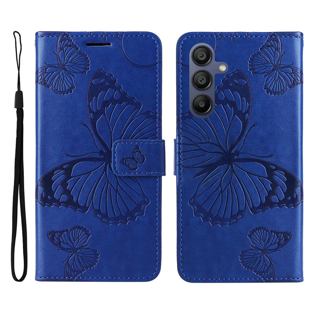 Do Samsung Galaxy A17/A26 5G/A16 5G/A16 4G Etui Portfelowe Skórzane Pokrowiec na Telefon z Nadrukiem Kwiatów i Motyli z Podstawką
