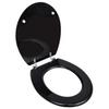 Day and Night - Day and Night WC Seat MDF Cover Black Design