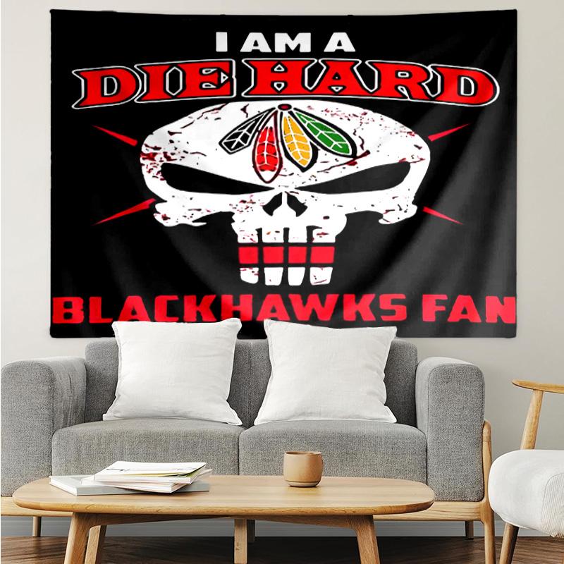 1PC Chicago Hockey Tapestry Accessories Playroom Tapestry, for Bedroom,Livingroom, dormitory Room Wall Decor Fan Birthday Gifts