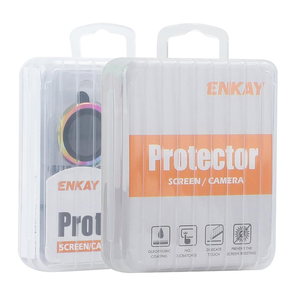 ENKAY HAT PRINCE Pro iPhone 15 Pro/15 Pro Max Kryt zadní čočky s AR vylepšením Ochrana čočky fotoaparátu Kovový kroužek