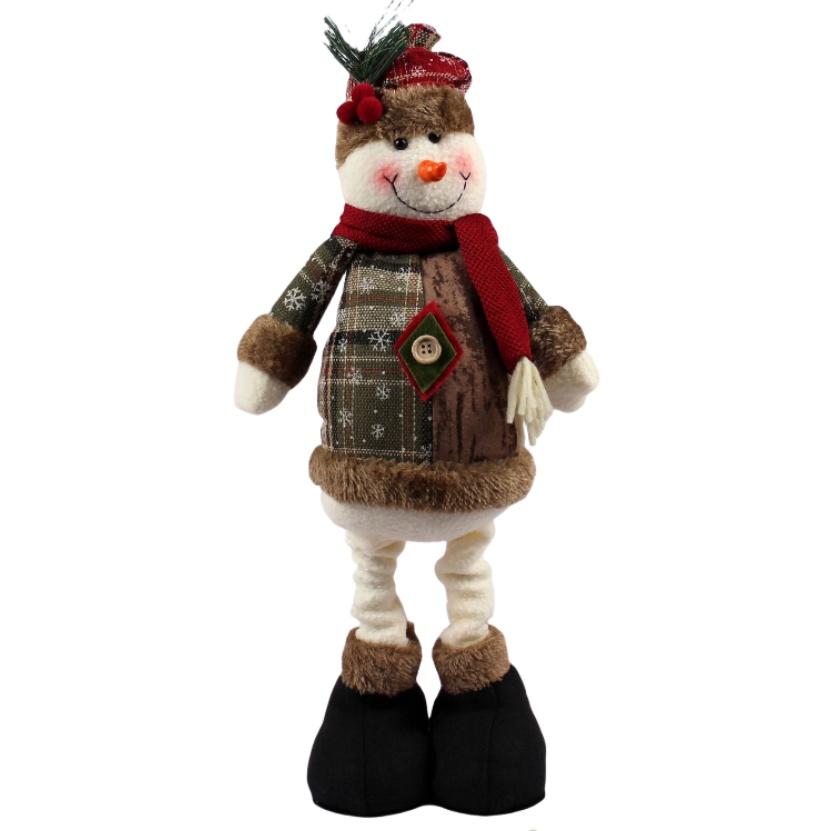 Christmas Doll Telescopic Snowman Santa Claus Elk Standing Doll Ornament Xmas Gifts Home Room Party Decoration Holiday Gifts