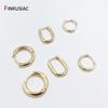 2025 New Trendy Women Round Hoop Earrings Gold Plated 15 Mm/20 Mm Ring Earrings For Female Fashion Simple Jewellery Gifts