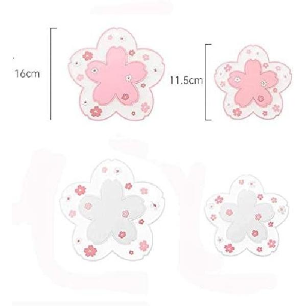 Durable Non-Slip Sakura Coffee Cup PVC Coaster Home Tea Coaster Bowl pad placemat Coaster(S)