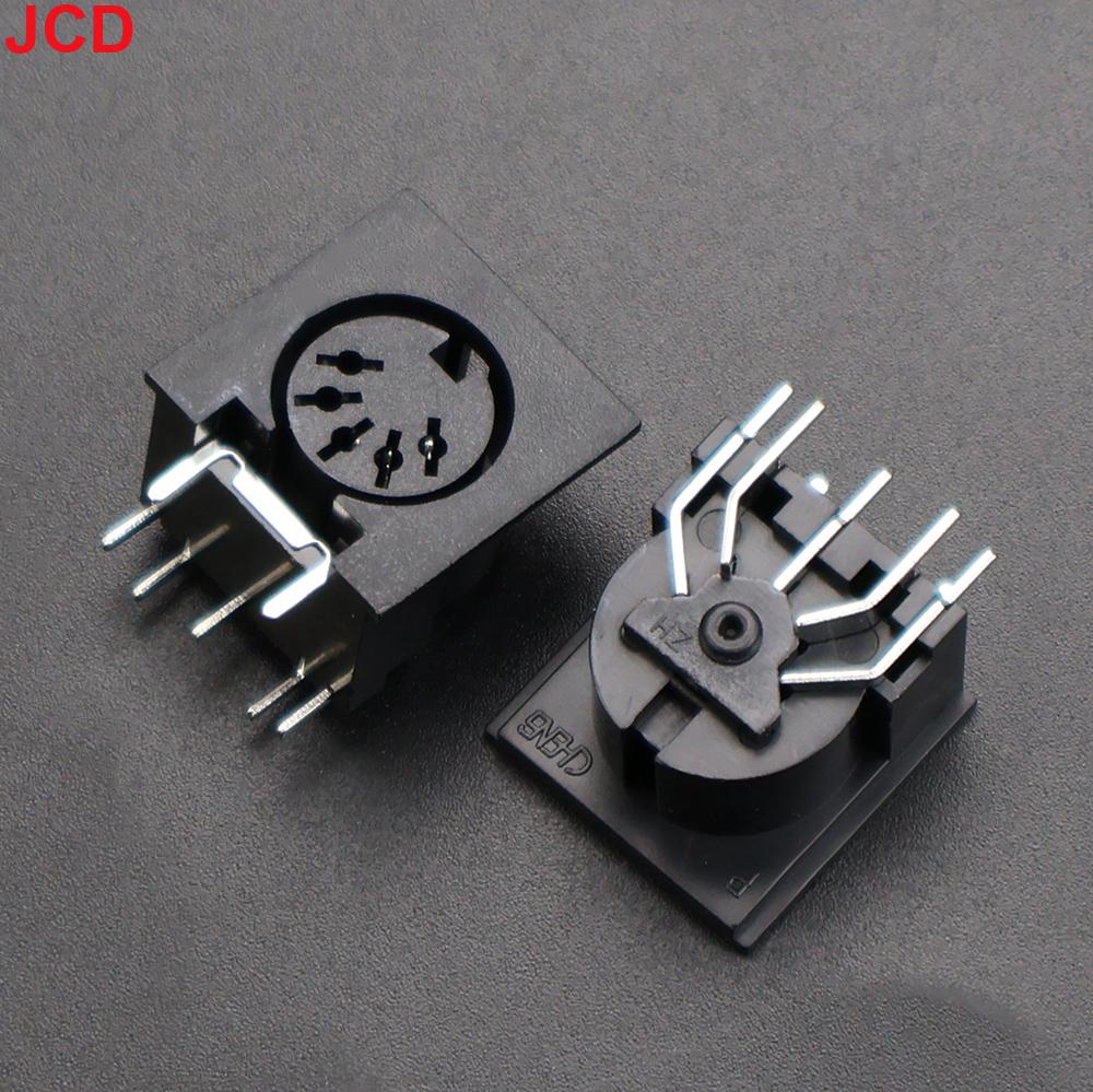 JCD 5/10pcs 652F PCB Panel Mount Female Connector DIN5 DIN 5-Pin Jack DS-5-01 MIDI