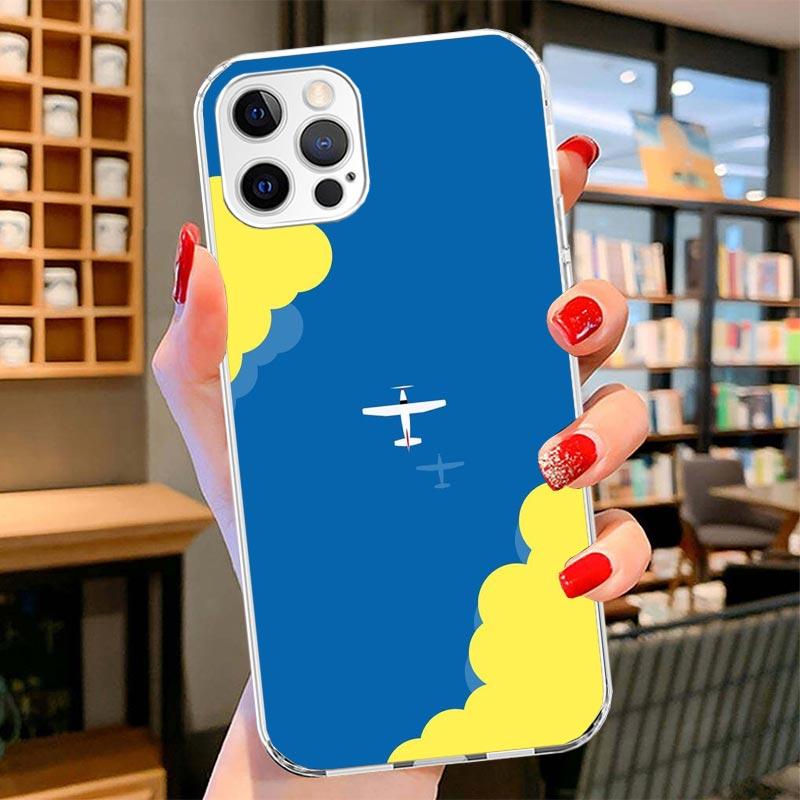 

Paper Plane Airplane Fly Cover Phone Case For iPhone 16 17 Air 15 14 Pro Max 16E Phone Case 13 Mini 12 11 7 SE 8 Print Pattern F iPhone 16E