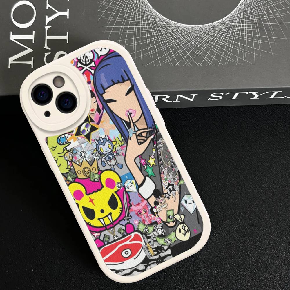 Japan Tokidoki Phone Case For IPhone 16 15 14 13 12 11 Pro Max Plus Leather Soft Cover