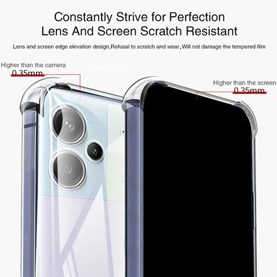 Luxury Airbag Case for Xiaomi Redmi Note13 Note 13 13R Pro Plus 13Pro Pro+ 5G 4G Transparent Shockproof Soft Silicone Back Cover